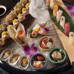 sushi and sashimi, food