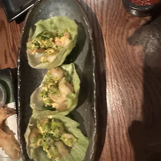 Rock Shrimp Lettuce Cups