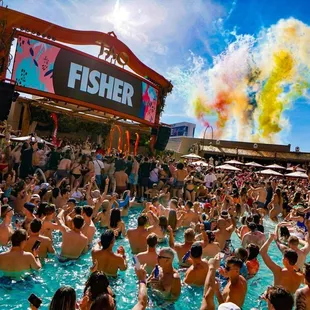 TAO Beach Dayclub grand opening weekend. Fisher