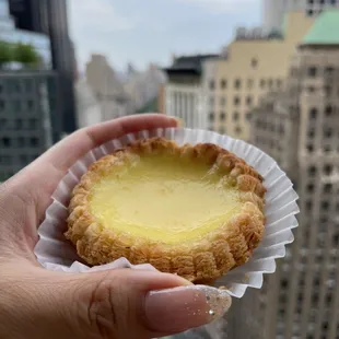 Egg tart (view is from my balcony so don't mistake it for the shop)