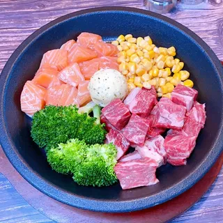 Salmon Beef Rice