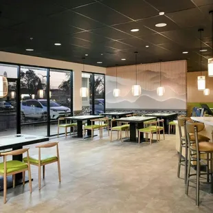 the interior of a restaurant