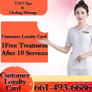 Customer Loyalty Card 1 Free Treat After 10 Services