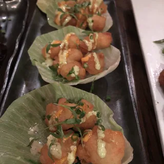 Rock Shrimp Lettuce Cups