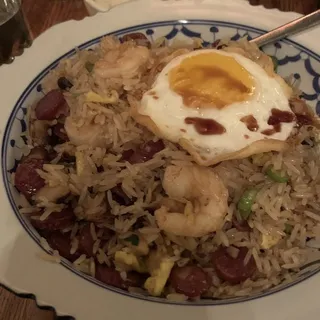 Chinese Sausage and Shrimp Fried Rice