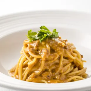 Sea urchin &quot;Ricci di Mare&quot; 
シチリア名物 生雲丹のスパゲッティ 
絶賛の逸品です！