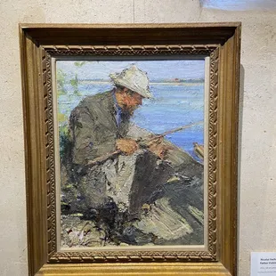 A portrait of father fishing