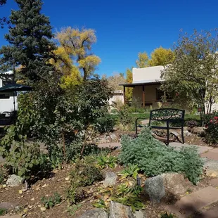 Beautiful fall day in the garden at the Taos Art Museum!