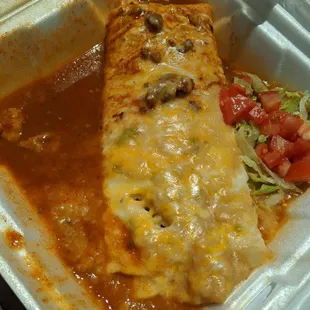 Bean and cheese burrito