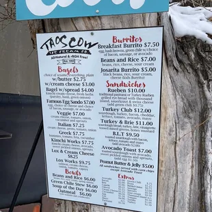 Food menu