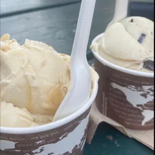 two scoops of ice cream