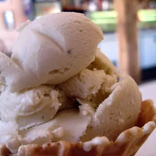Close-up of Lavender Ice Cream