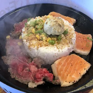 Salmon Beef Rice