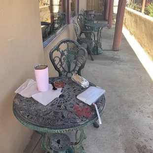 Piñon coffee in my reusable mug and a breakfast burrito