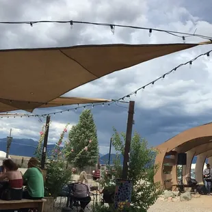 Great patio with live music.