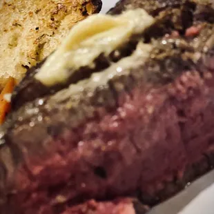 Rare filet mignon with honey thyme carrots. Fabulous!