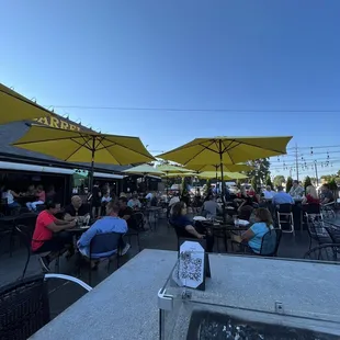 Outdoor patio seating