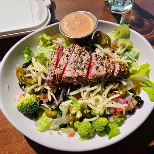 Four corners salad. Add ahi tuna.