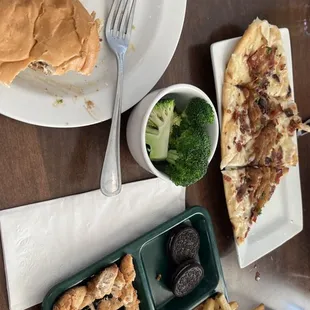 Black and Blue Burger, Chef Carrie&apos;s Flatbread, Kid&apos;s Chicken Tenders, Soft Pretzel Bites