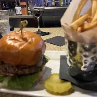 The burgers here are boss! I enjoyed an amazing medium rare burger with