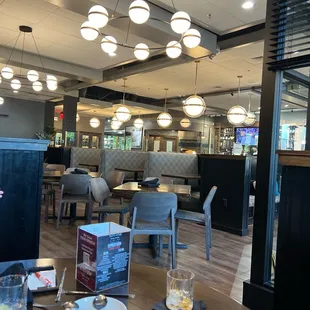 Siting in corner booth!