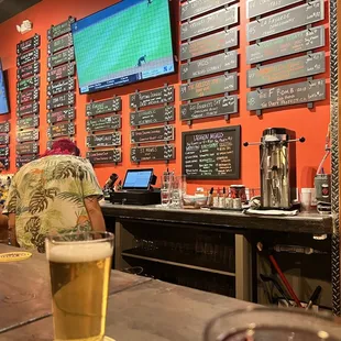 a man sitting at the bar