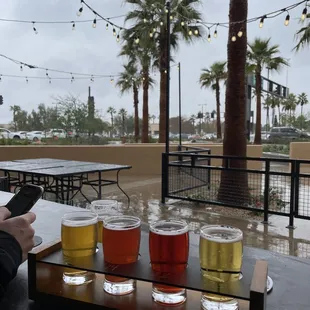 Table between inside &amp; outside.