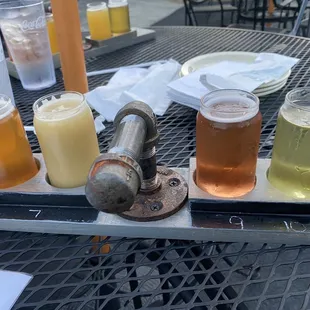 Beer and cider flight
