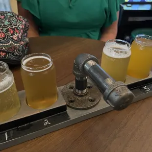 a flight of beers