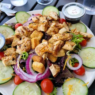 Southwest salad with grilled chicken