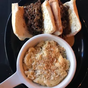 Philly with blue crab mac