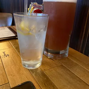 Tall blueberry shandy