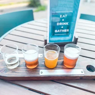 Some of the beers I tried. The triple ipa was so smooth &amp; the raspberry sour..