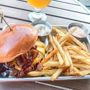 My friend got the burger but I'm not sure which one. She also said it was delicious!