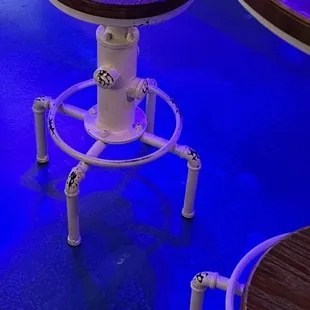 a fire hydrant on a stool