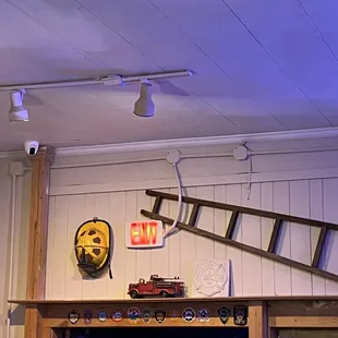a ladder hanging from the ceiling