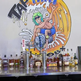 Draft beer, bourbon and tequila!