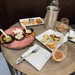 Menu offers a variety of wine and small plates.