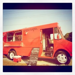 a red food truck