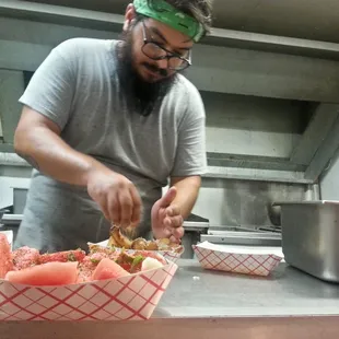 Prepping the second of our 3 orders