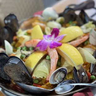 paella, food