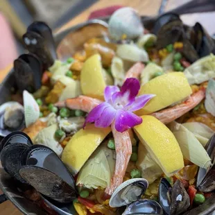 paella, food