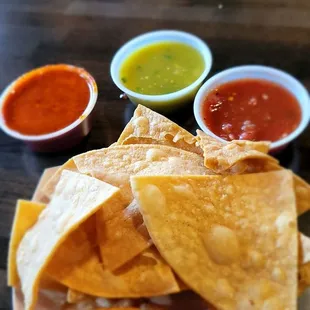 Homemade chips &amp; Salsas