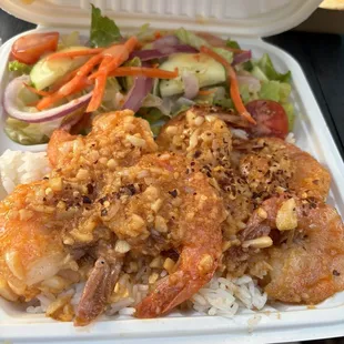 Spicy garlic shrimp - yummy but not spicy
