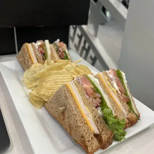 Club Sandwich and Chips