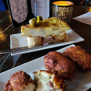 Croquet de Jamon and Totilla Espanola