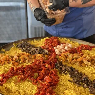 Paella in the making
