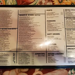 Drink options