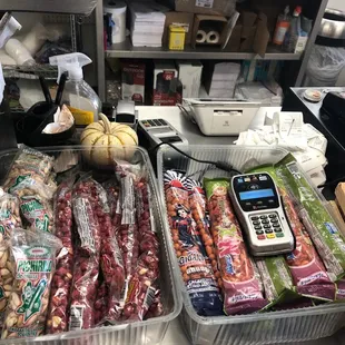 a variety of food items