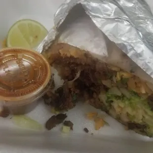Steak burrito....Absolutely delicious